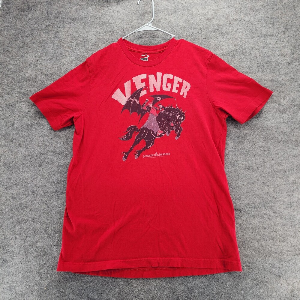 Dungeons and Dragons Shirt Mens Medium Venger Short Sleeve Red